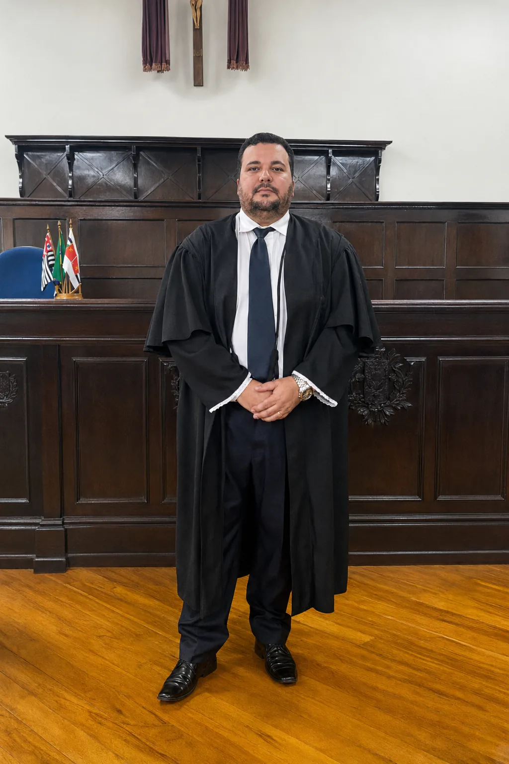 Isaque Mansano em atuação no Tribunal de Marília